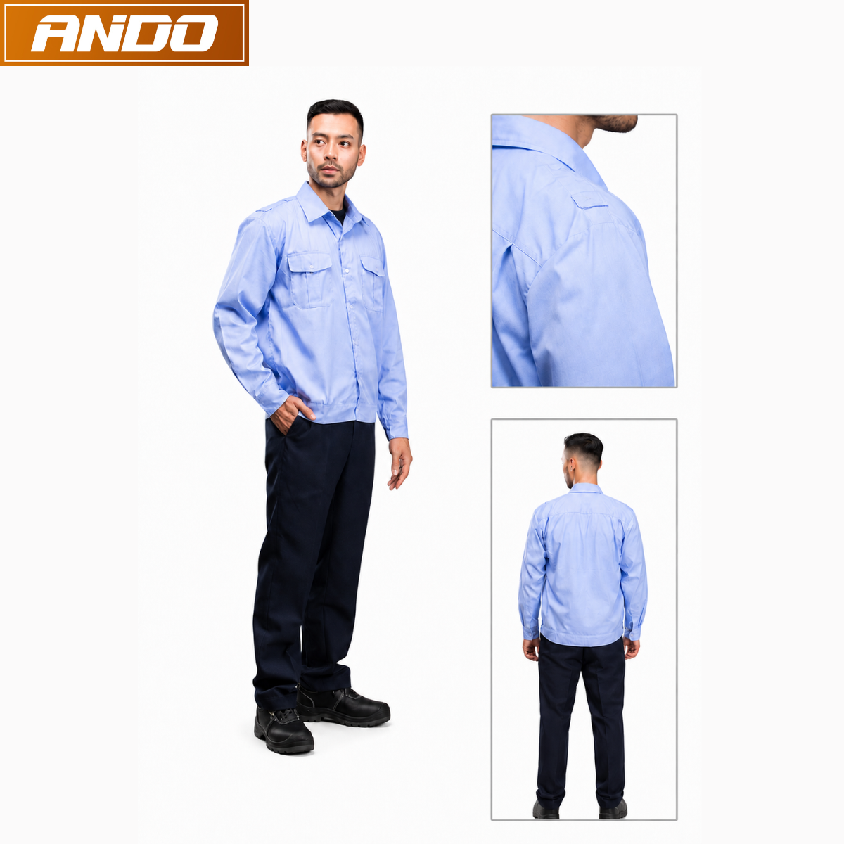 Quần áo đồng phục bảo vệ dài tay, ngắn tay đầy đủ phụ kiện - chất liệu vải bền đẹp
