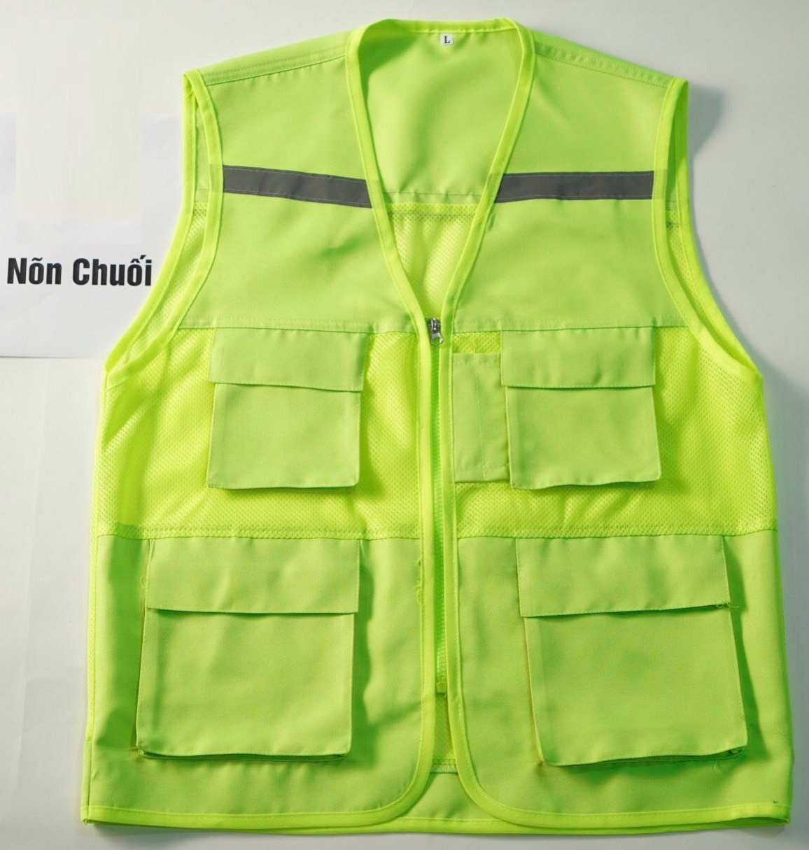 Áo gile phản quang 4 túi, nhiều màu tùy chọn