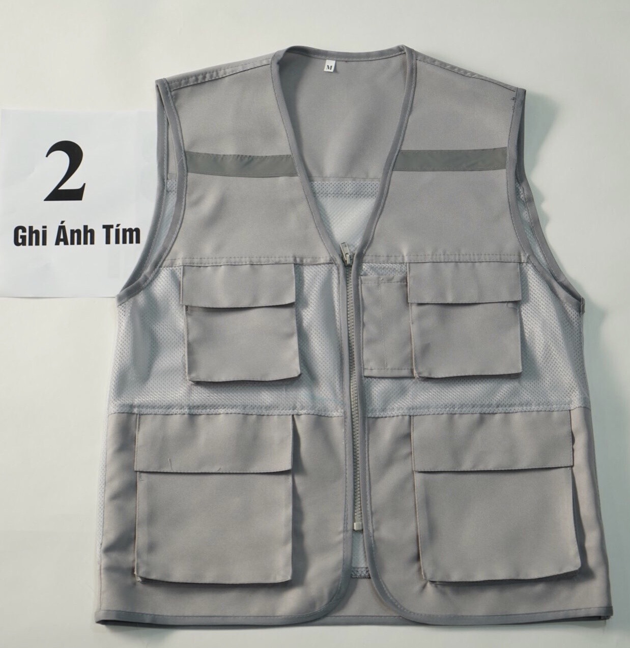 Áo gile phản quang 4 túi, nhiều màu tùy chọn