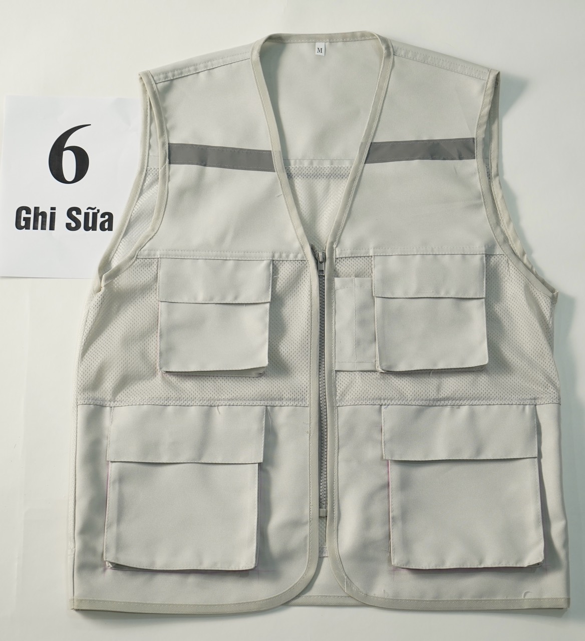 Áo gile phản quang 4 túi, nhiều màu tùy chọn