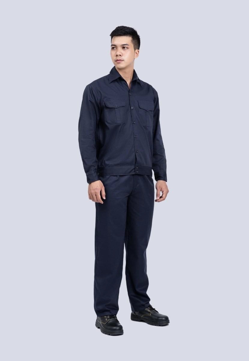Áo bảo hộ lao động, vải kaki 2/1 dày dặn, may kỹ