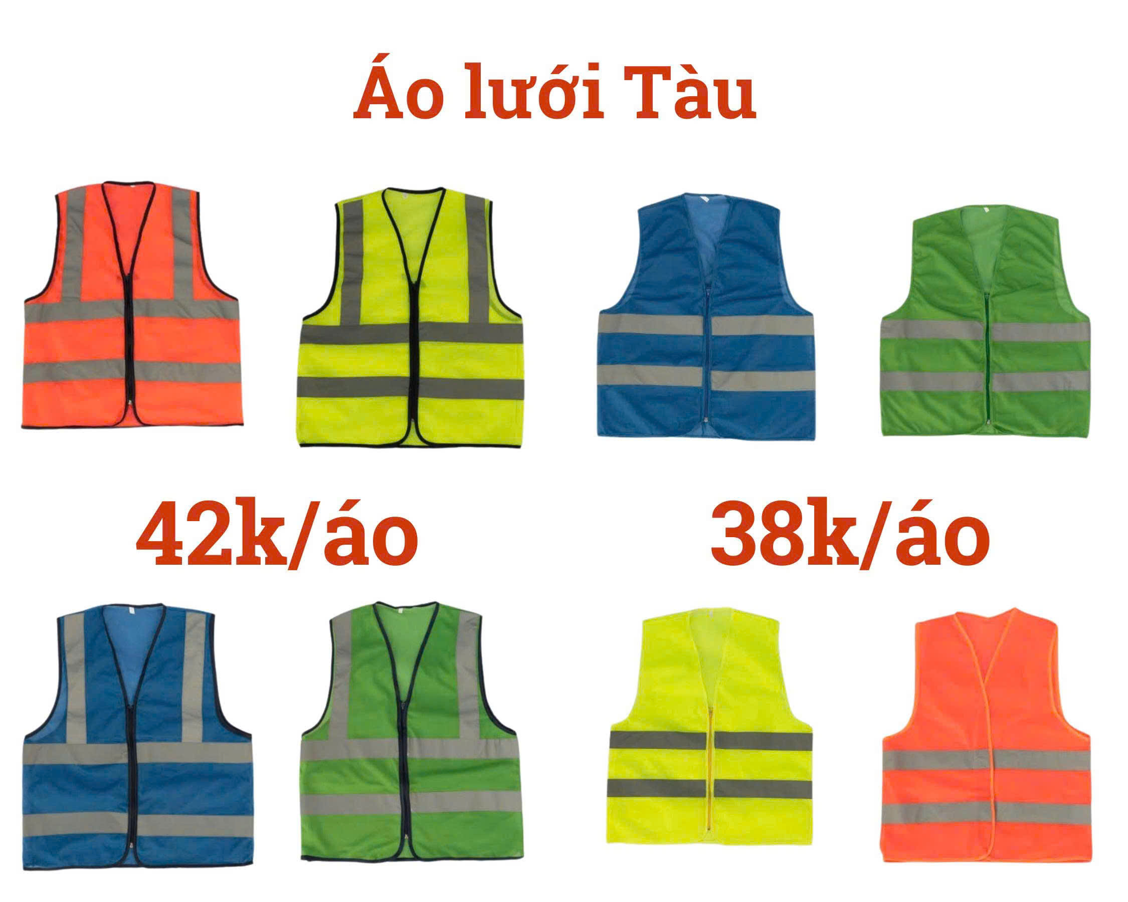 Áo lưới Tàu phản quang công trường dành cho kỹ sư, công nhân, nhận in đồng phục bảo hộ lao động