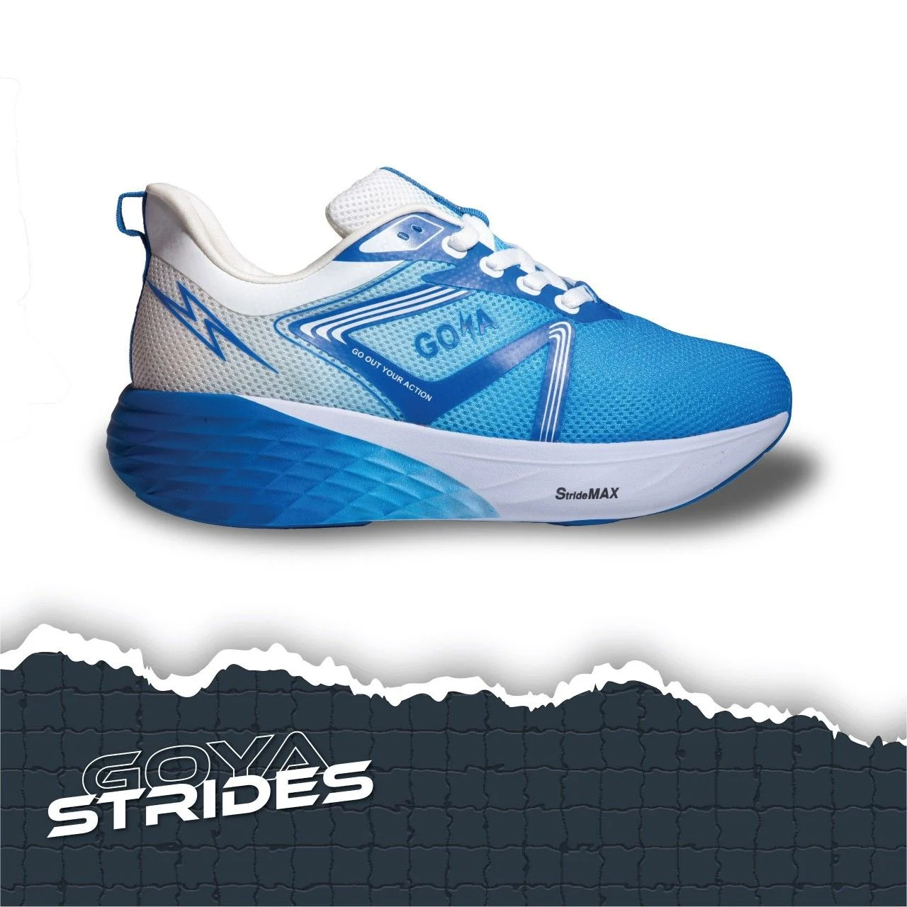 Giày Chạy Bộ GOYA Strides 2-Xanh