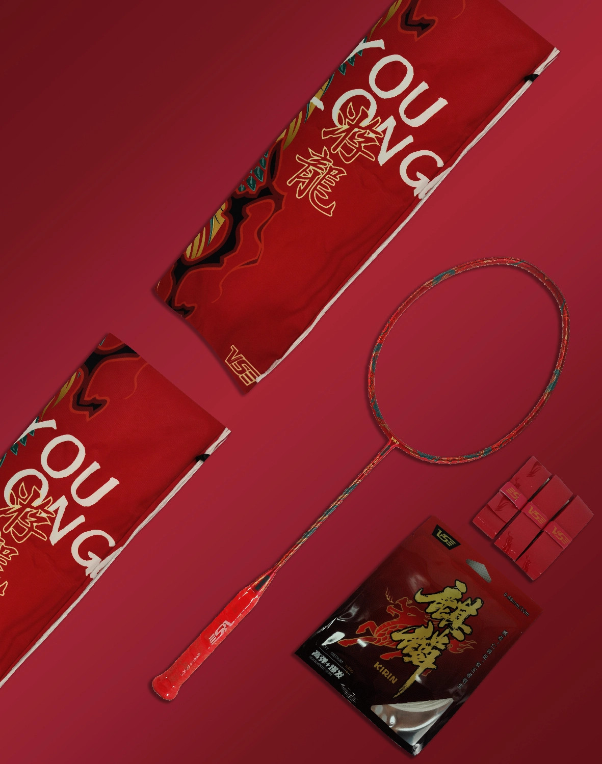 Set vợt cầu lông VS YouLong Đỏ chính hãng