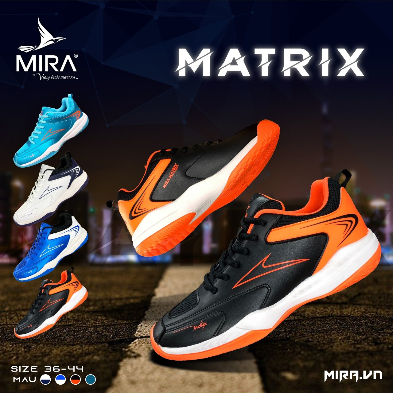 Giày Cầu Lông MIRA MATRIX-Xanh