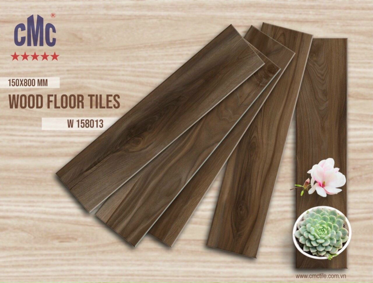 Gạch giả gỗ KT 15x80cm CMC 158013