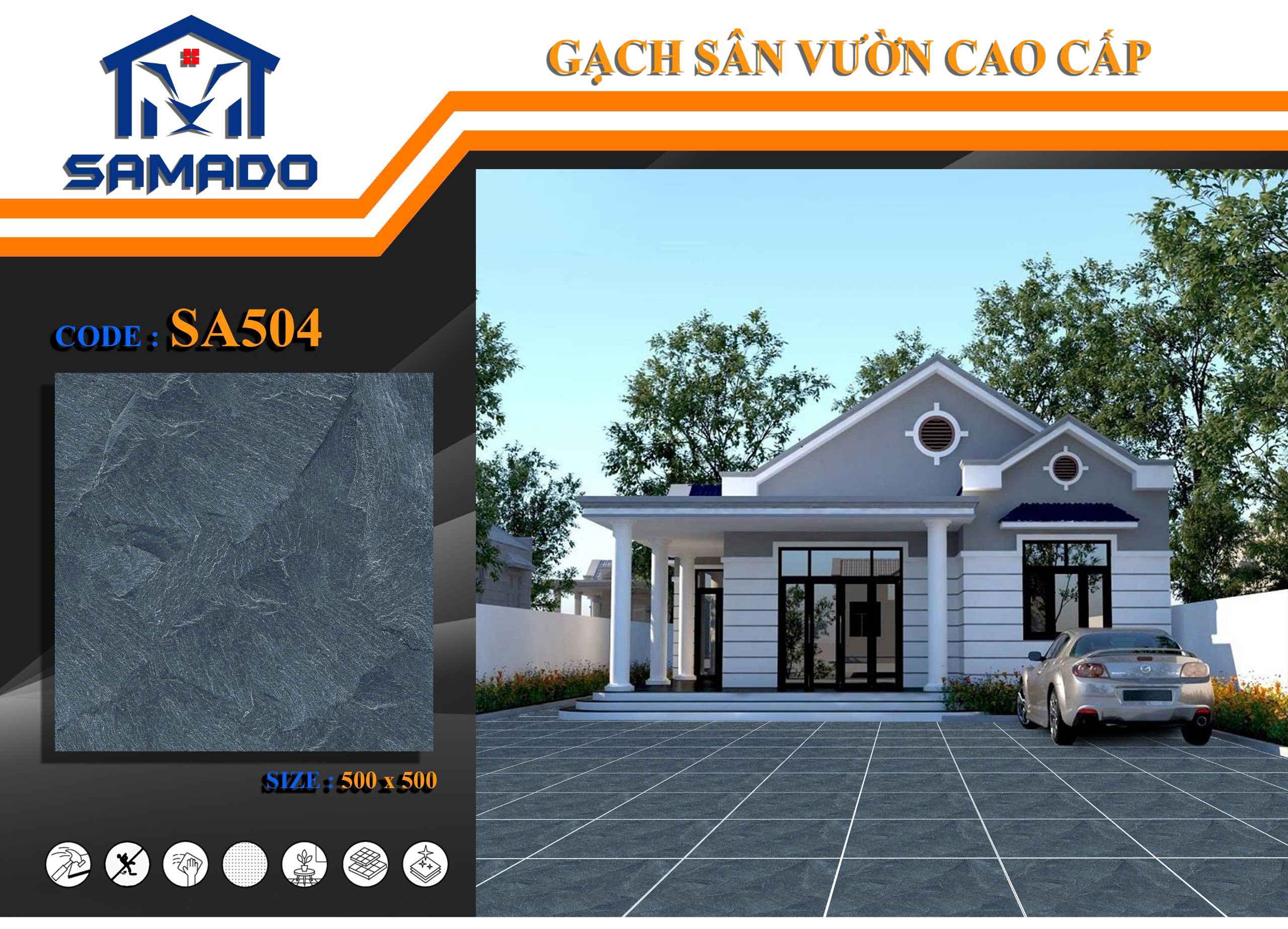 Gạch lát 50x50cm SA504 Sông Hồng