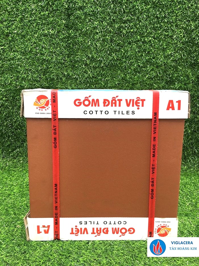 Gạch lát 40x40cm màu đỏ Gốm Đất Việt