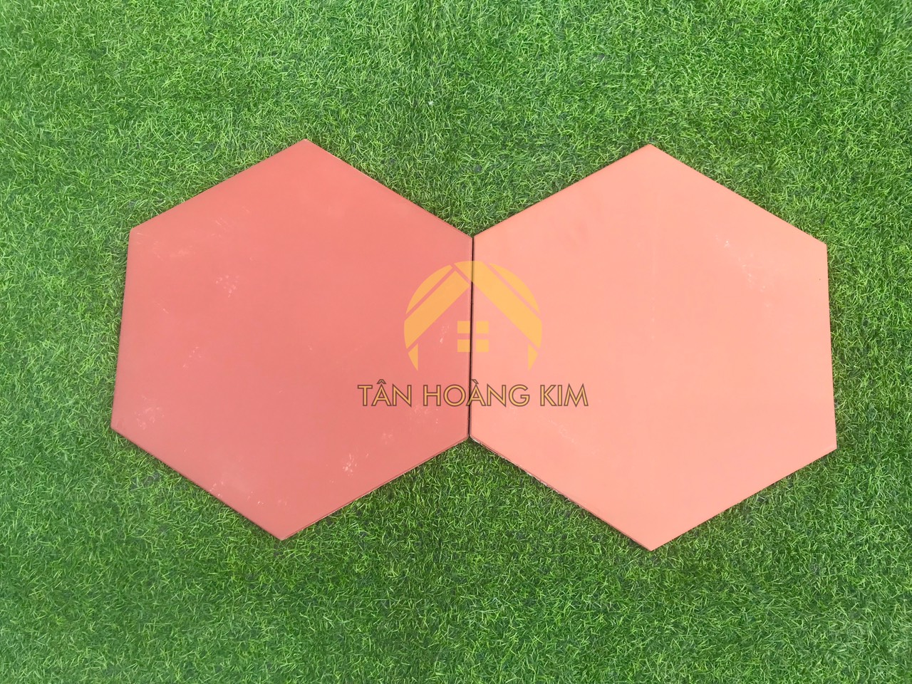 Gạch lục giác 23x23cm màu đỏ nhạt Gốm Đất Việt