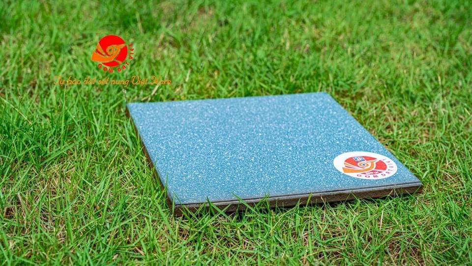 Gạch lát 30x30cm men đá granite màu xanh chấm bi Gốm Đất Việt