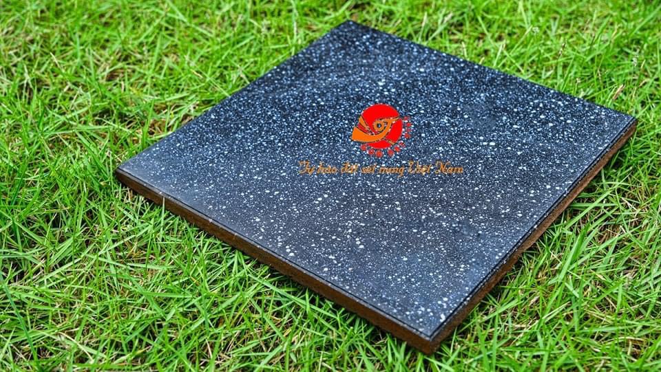 Gạch lát 30x30cm men đá granite màu đen chấm bi Gốm Đất Việt