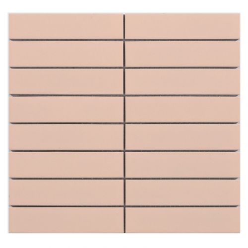 Gạch Mosaic thanh nhỏ hồng mờ