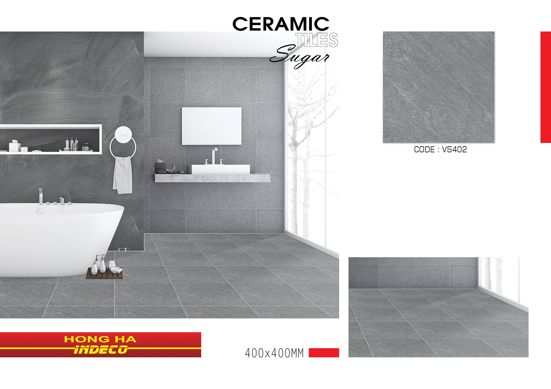 Gạch lát nền 40x40cm Hồng Hà VS402