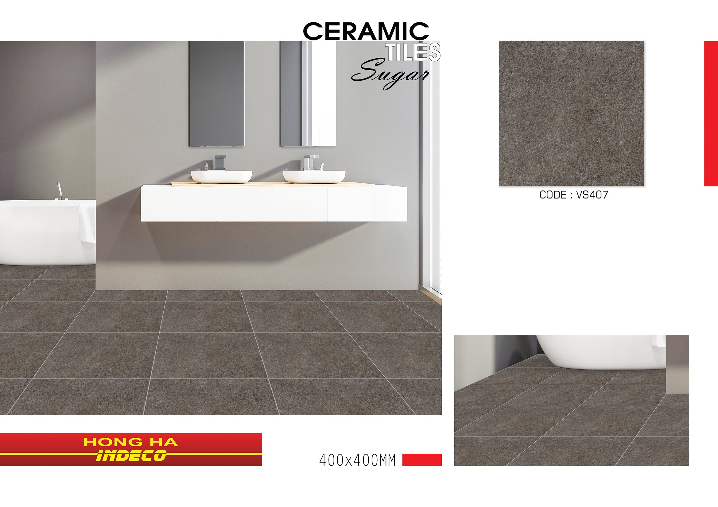 Gạch lát nền 40x40cm Hồng Hà VS407