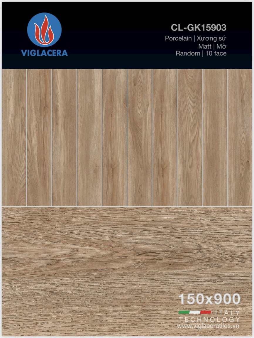 Gạch thanh gỗ 15x90cm 15903 Viglacera