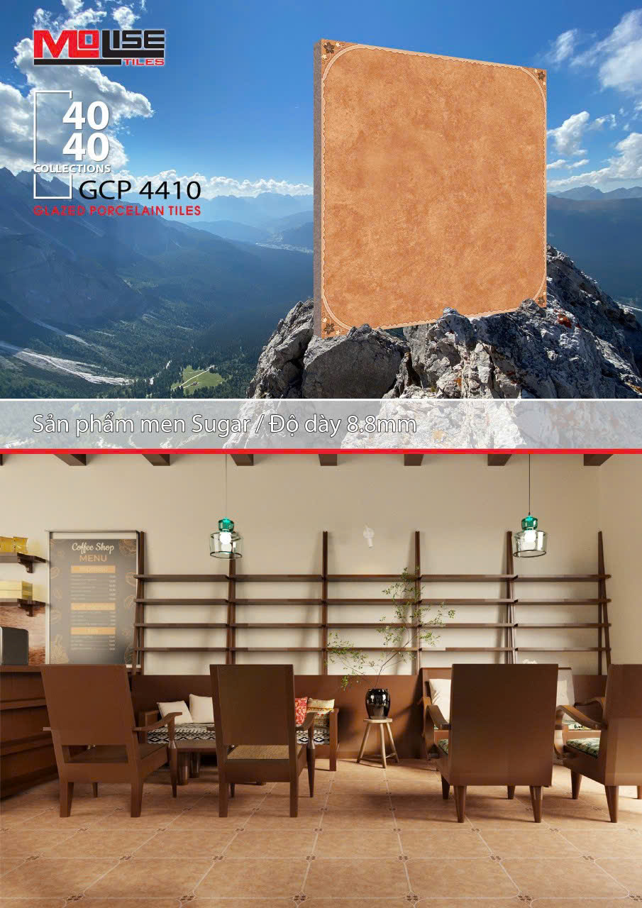 Gạch lát nền 40x40cm GCP 4410 Sông Hồng