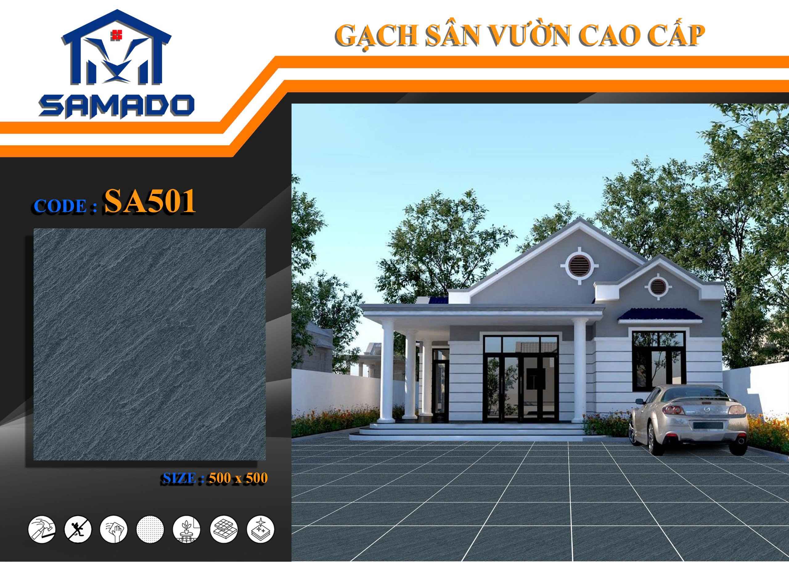 Gạch lát 50x50cm SA501 Sông Hồng