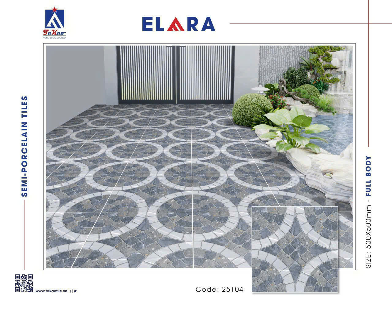 Gạch lát nền 50x50cm 25104 VNG