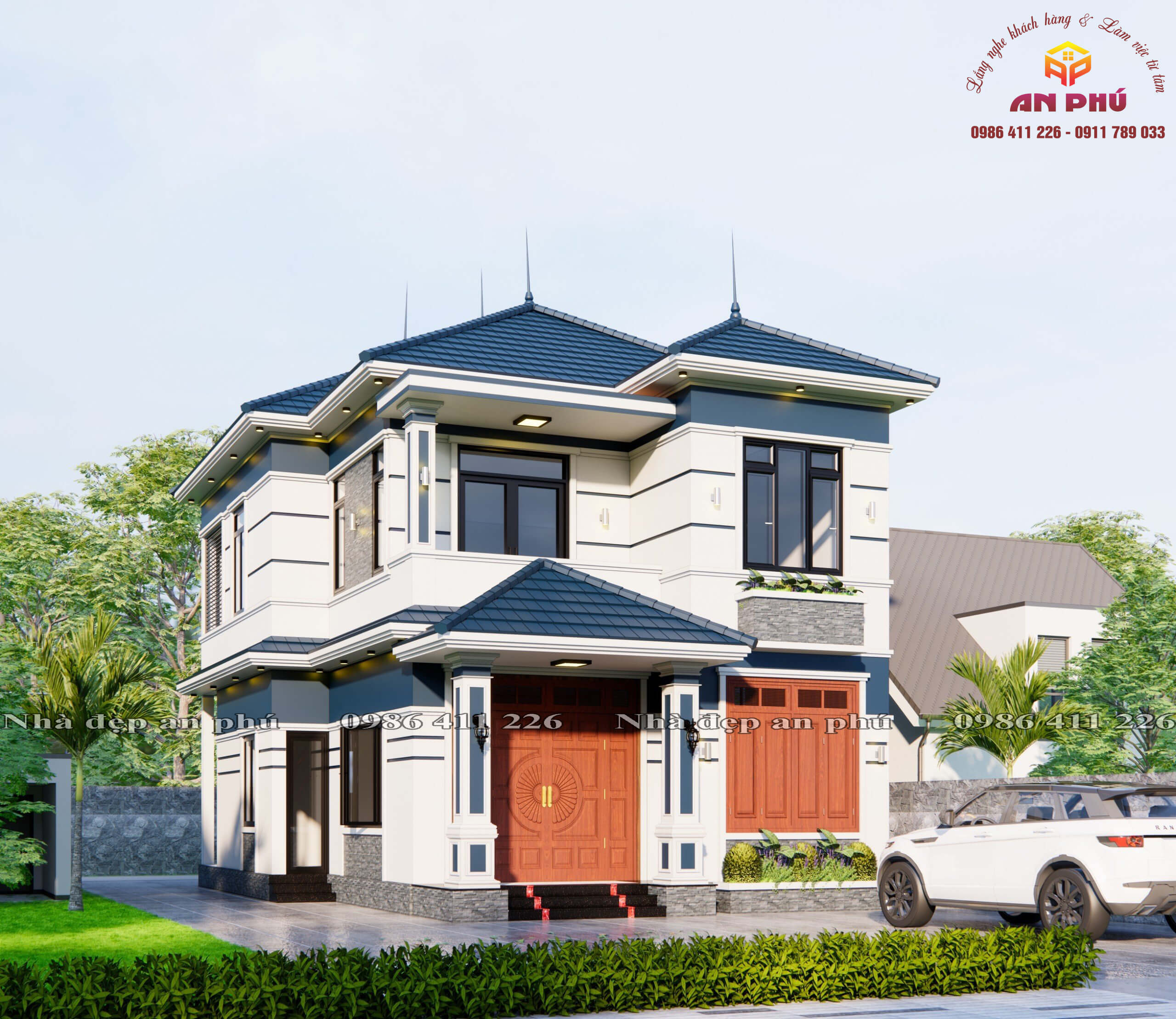 Mẫu 2 tầng mái nhật hiện đại ở Thanh Chương.