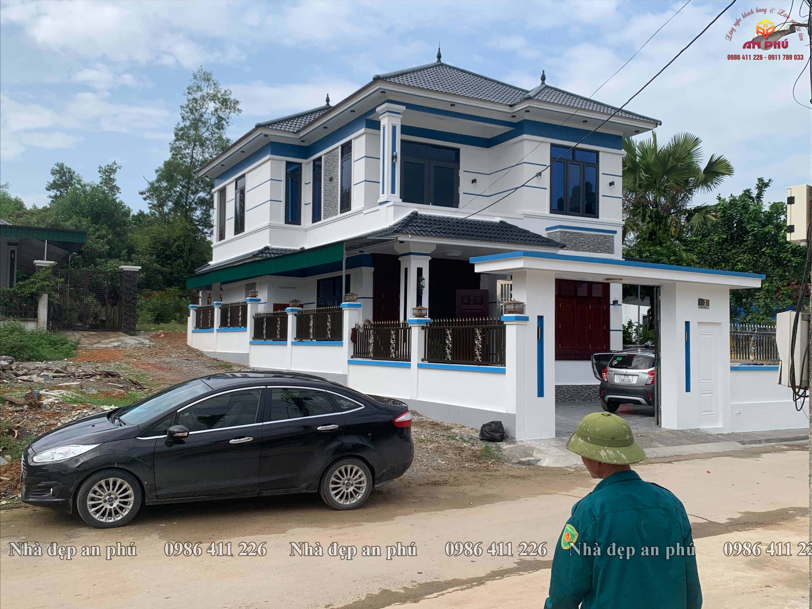 Hoàn thiện nhà 2 tầng mái nhật ở Thị Trấn Thanh Chương