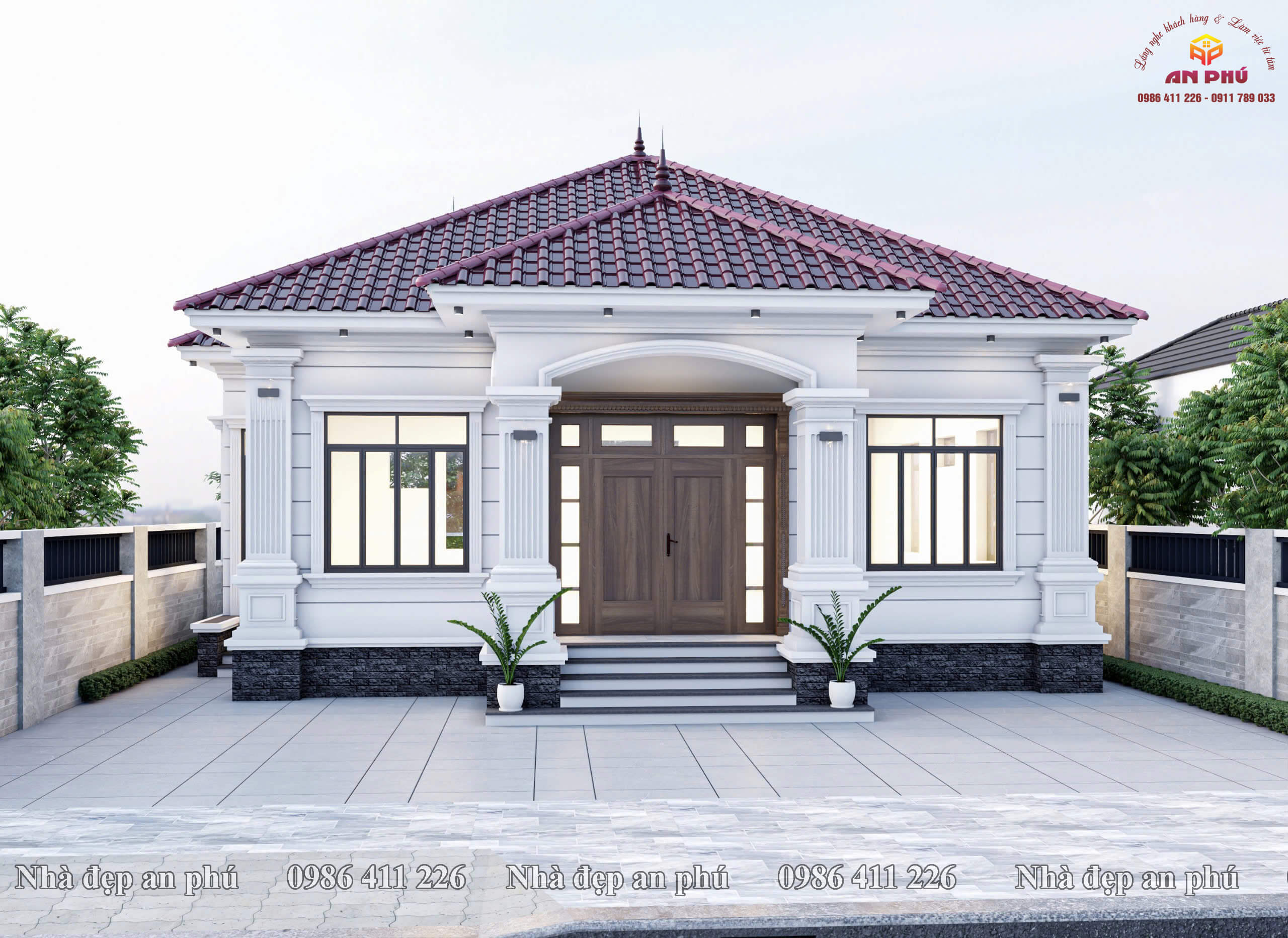 Nhà cấp 4 mái nhật tân cổ nhẹ nhàng, sang trọng ở Cửa Lò Nghệ An
