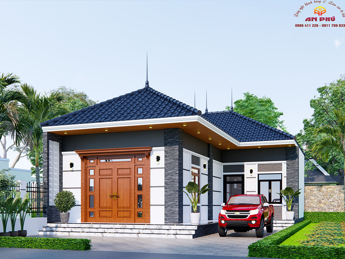 Mẫu nhà chữ L mái nhật ở Hưng Nguyên Nghệ An