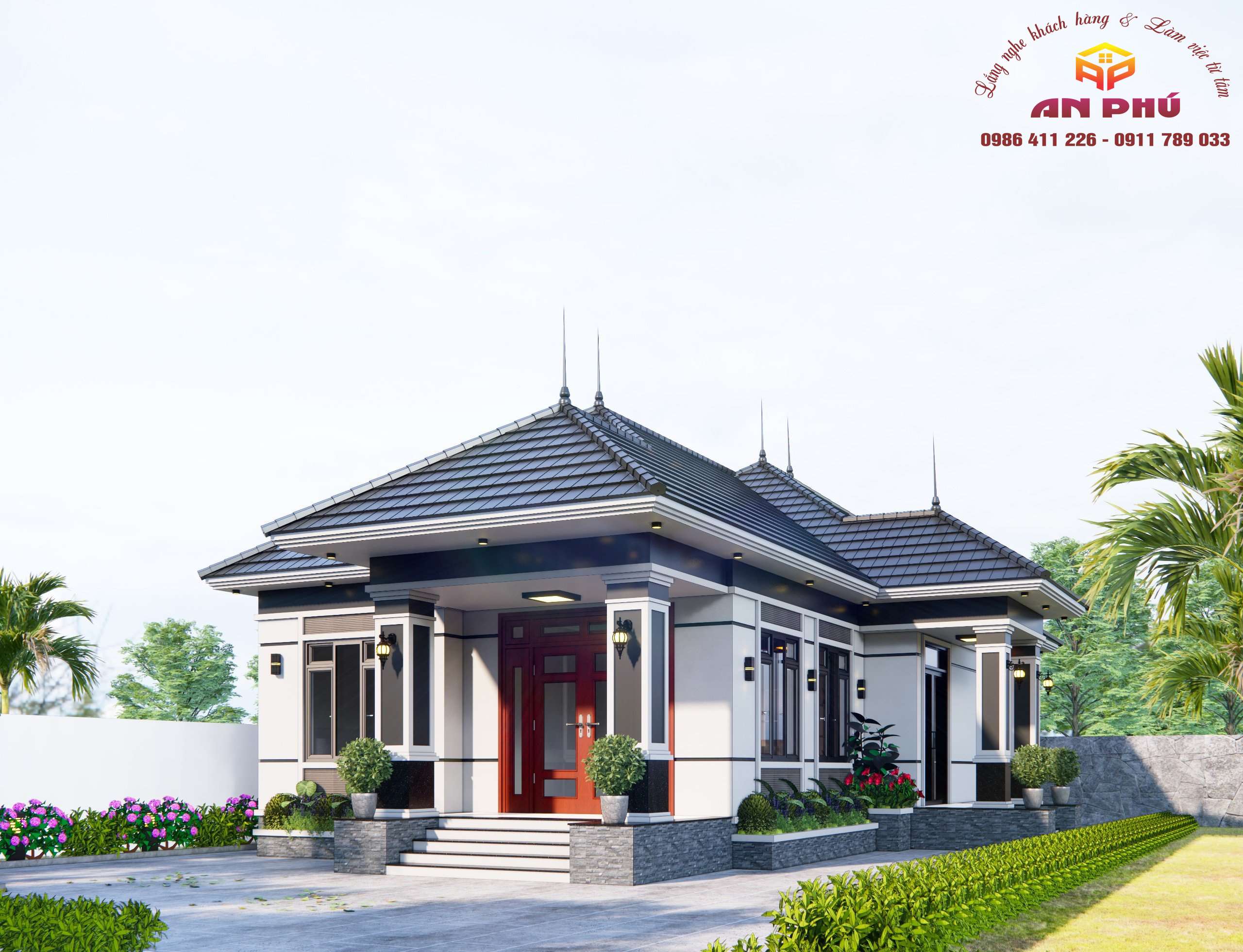 Nhà cấp 4 mái nhật nổi bật ở Thạch Hà Hà Tĩnh