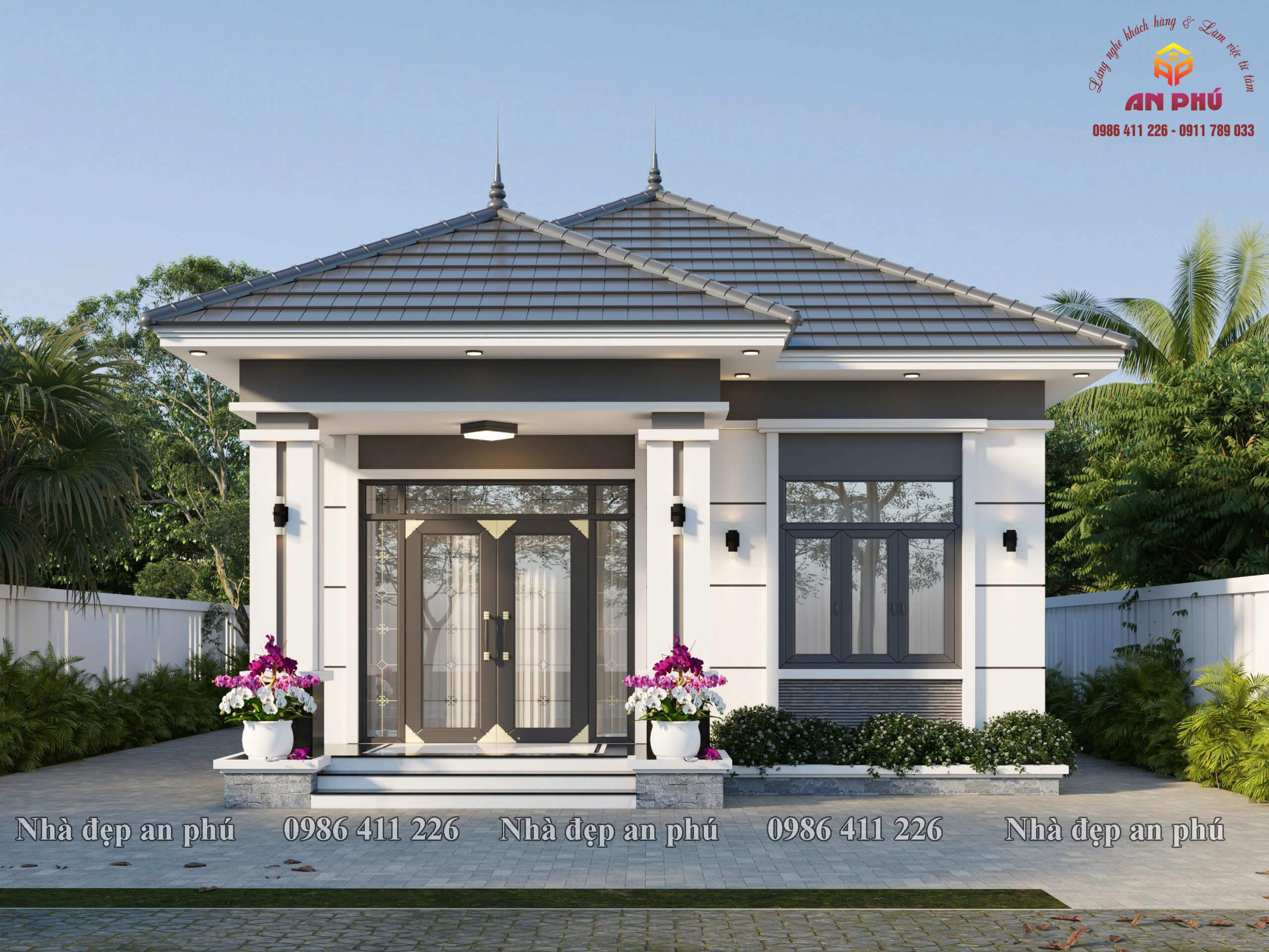 Nhà cấp 4 mái nhật có 3 phòng ngủ ở Thanh Chương Nghệ An