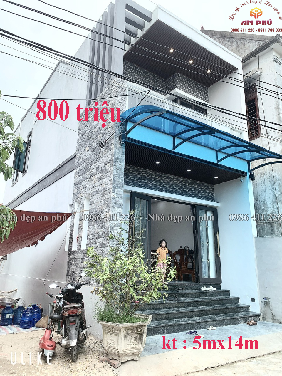 Hoàn thiện nhà phố 2 tầng rộng 5m ở Cẩm Xuyên Hà Tĩnh