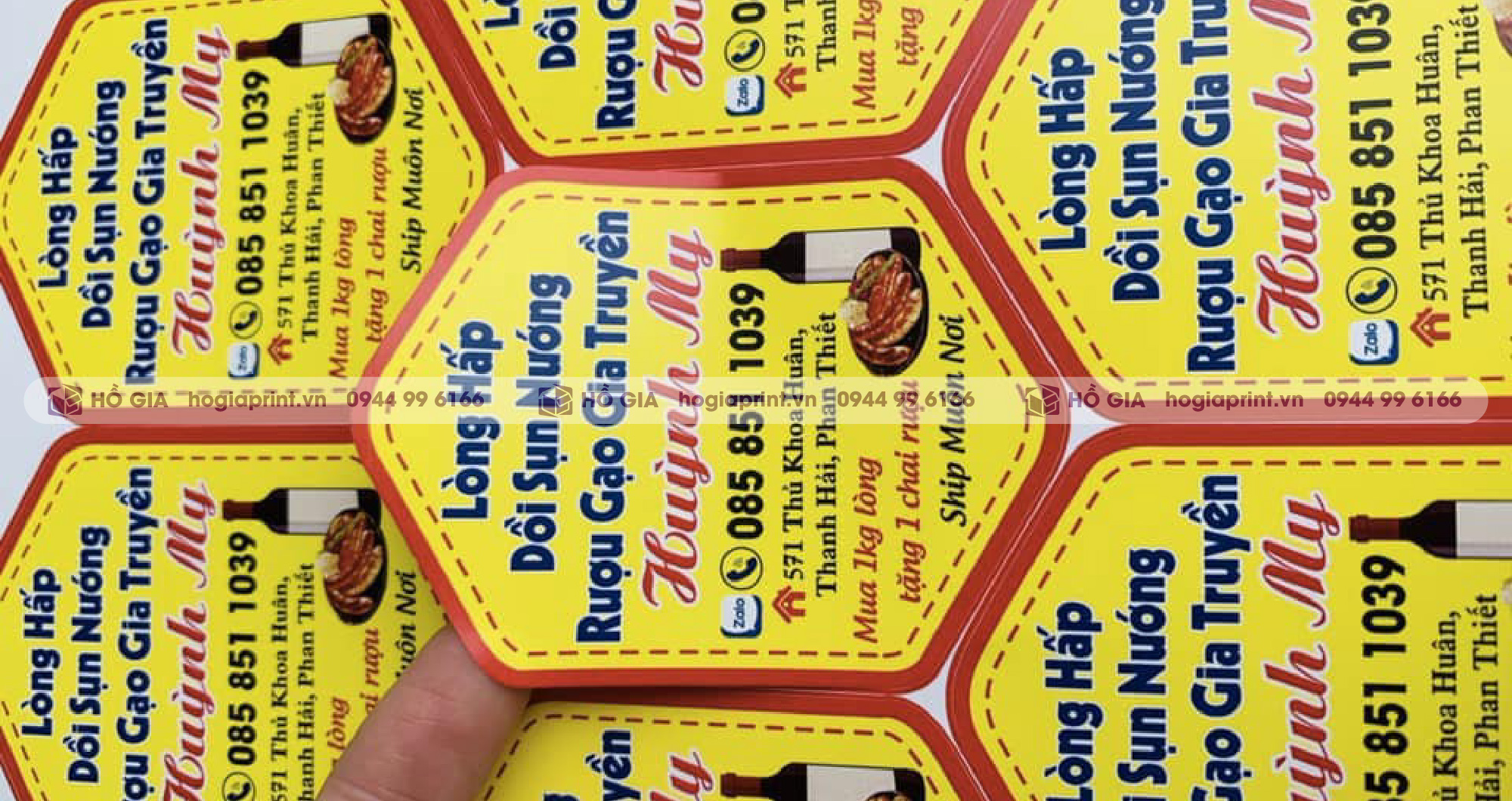 In tem nhãn quán ăn vặt theo yêu cầu