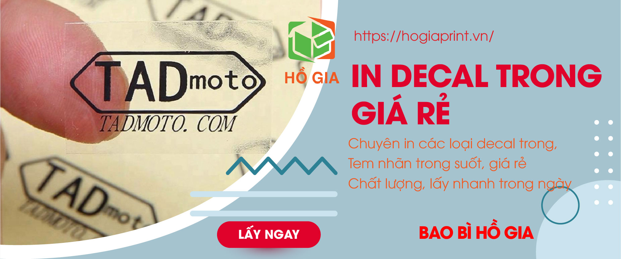 In tem trong lấy ngay
