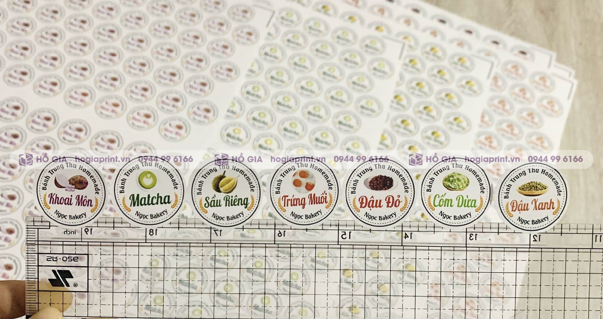 Mẫu tem nhân bánh trung thu đẹp
