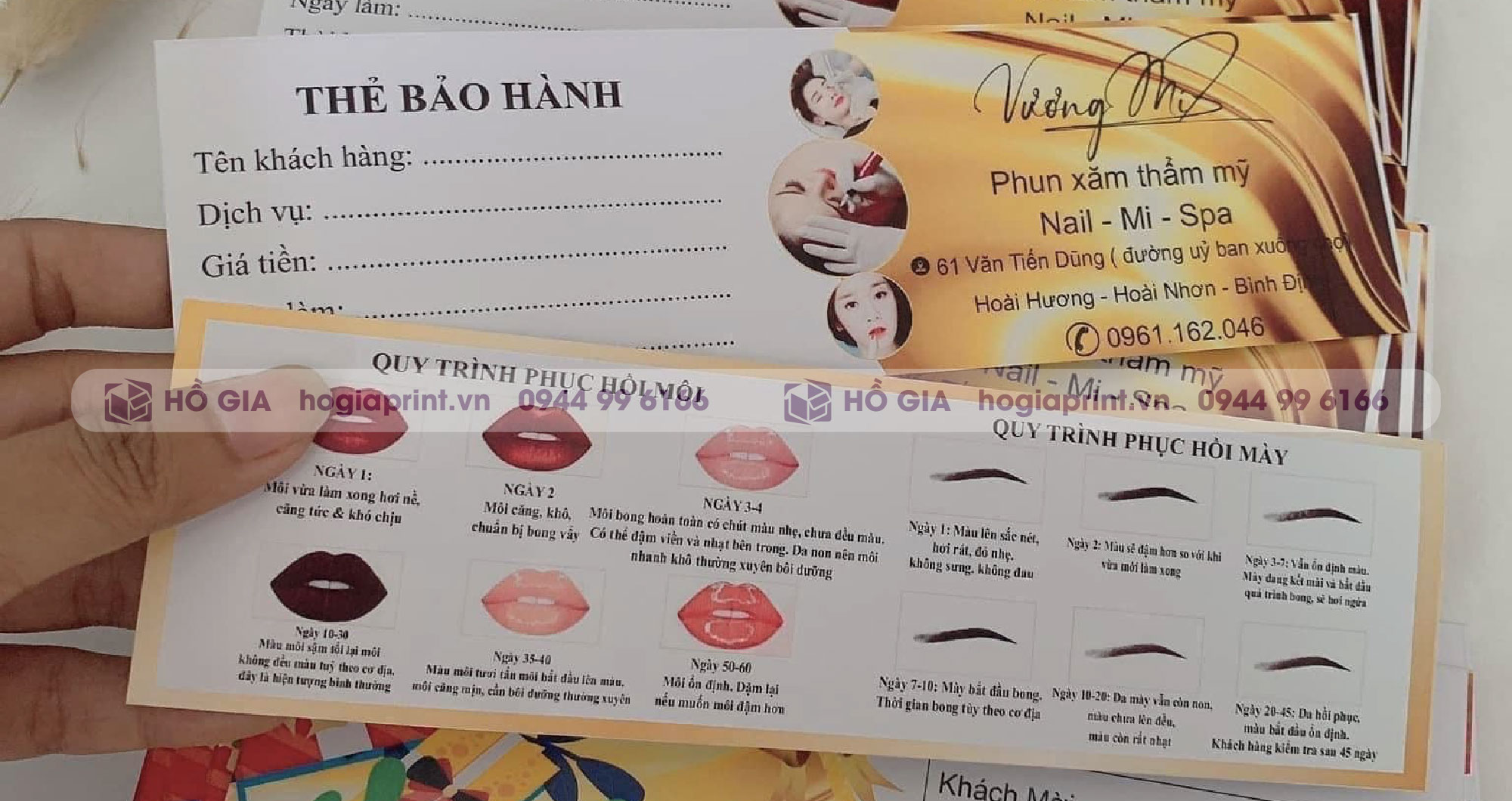 Thiết kế voucher cho dịch vụ spa đẹp từ xưởng in và sản xuất bao bì Hồ Gia