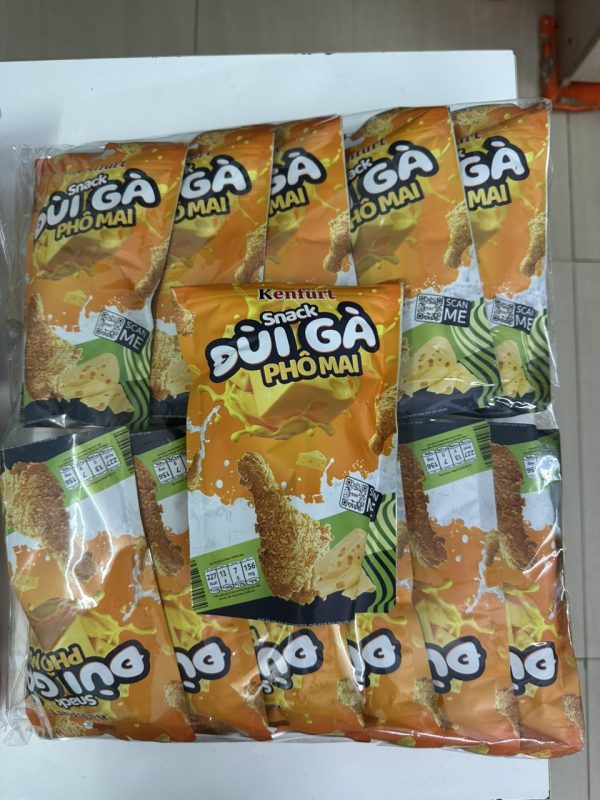 Snack đùi gà phô mai 144 gói/thùng ( bao 12 gói)
