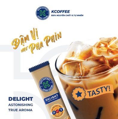 Cà phê hòa tan 3 in 1 K Delight 255 gram x 24 (15 gói/hộp x 24 hộp/thùng)