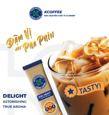 Cà Phê Hòa Tan 3 In 1 K Delight 17 gram x 450 gói/thùng
