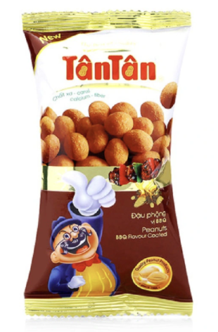 Đậu phộng vị BBQ 24gr 10 gói/ dây x 10 dây/ thùng 10K1