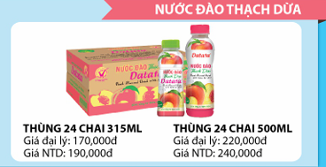 Nước Đào Thạch Dừa Datafa (315ml x24) T24