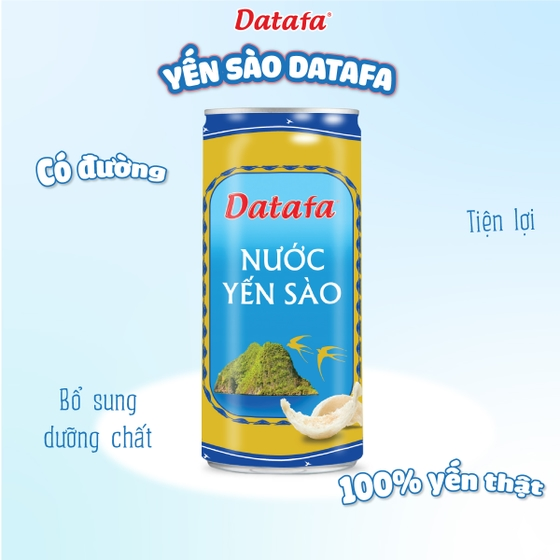 Nước Yến Sào Datafa Lốc (Có Quai Xách) T12H_ 190ml x 5 lon_5K1