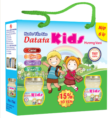 Yến Kid Datafa (70mlx6lọ) - Hương Vani (HỘP QUAI XÁCH)