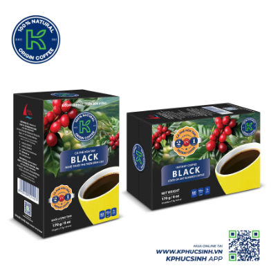 Cà Phê Đen Hòa Tan K Black  2 In 1 170gram