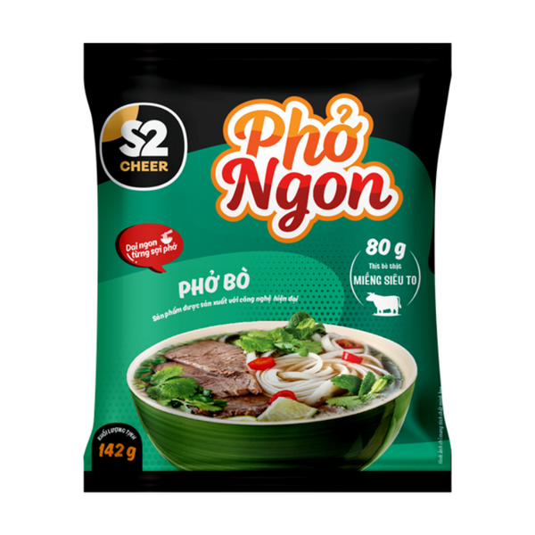 S2 Cheer Phở Bò ( 142g / gói )
 15 gói  / thùng