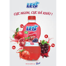 Nước khoáng lựu nho dâu CHAI PET có gas 350ml 24/Thùng (6)