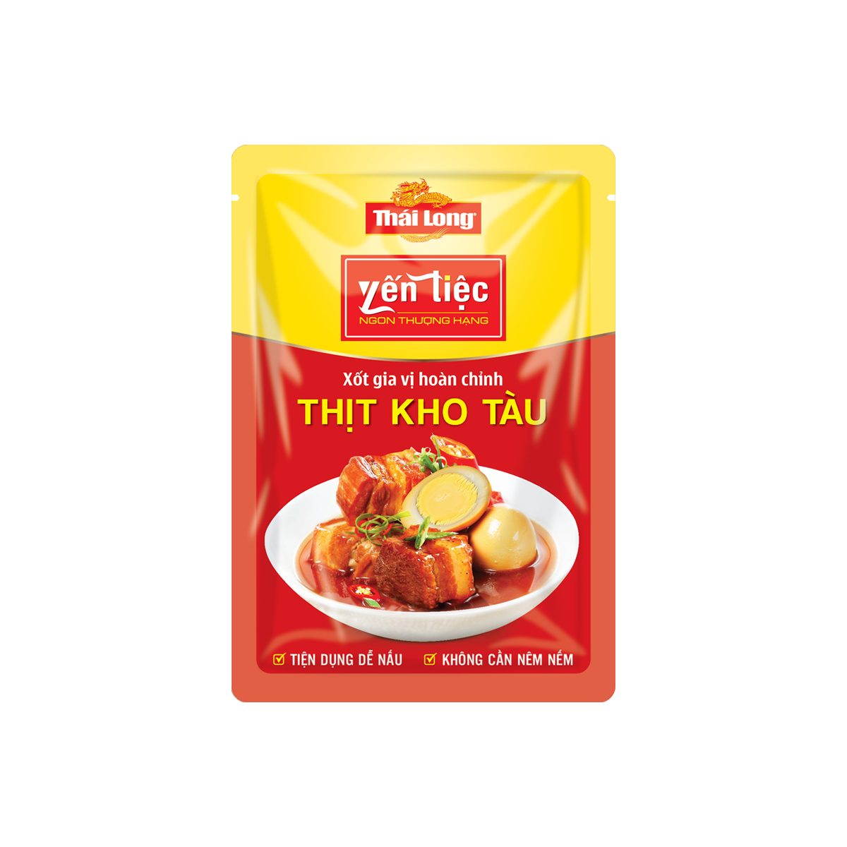 Xốt gia vị hoàn chỉnh Thái Long Yến Tiệc - Thịt Kho Tàu 50gr x 10 túi/thùng (10p1)