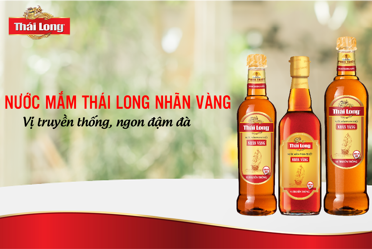 MẮM PHAN THIẾT THÁI LONG - TRUYỀN THỐNG - NHÃN VÀNG - 20N - 500ML - CHAI