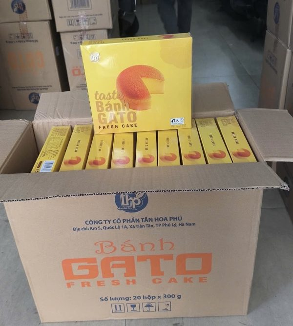 Shika - Bánh Gato Hộp Vàng (20 hộp/thùng/80 cái)