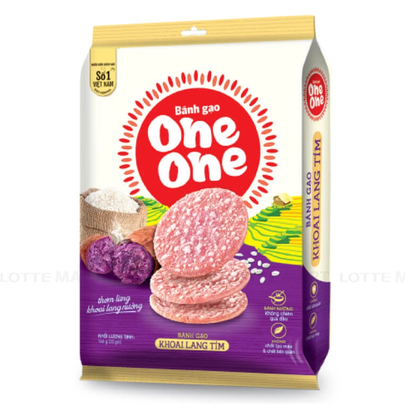 Bánh gạo Khoai lang tím 166g