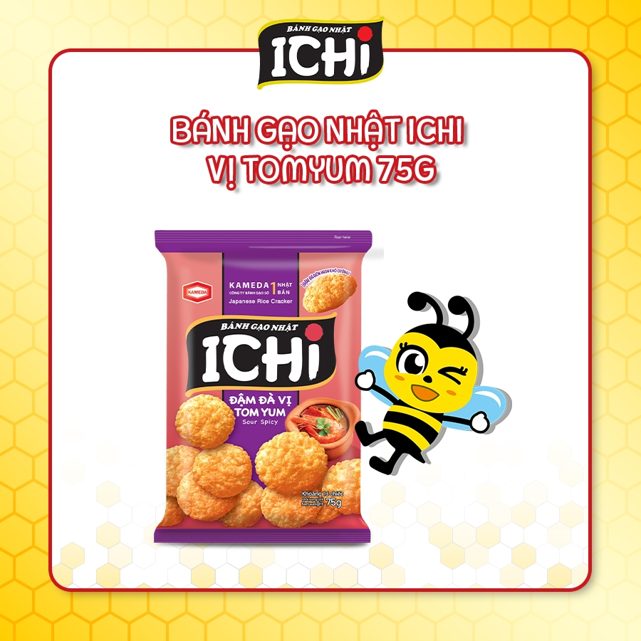 M.Bánh gạo Ichi vị tôm Yum 75g T24