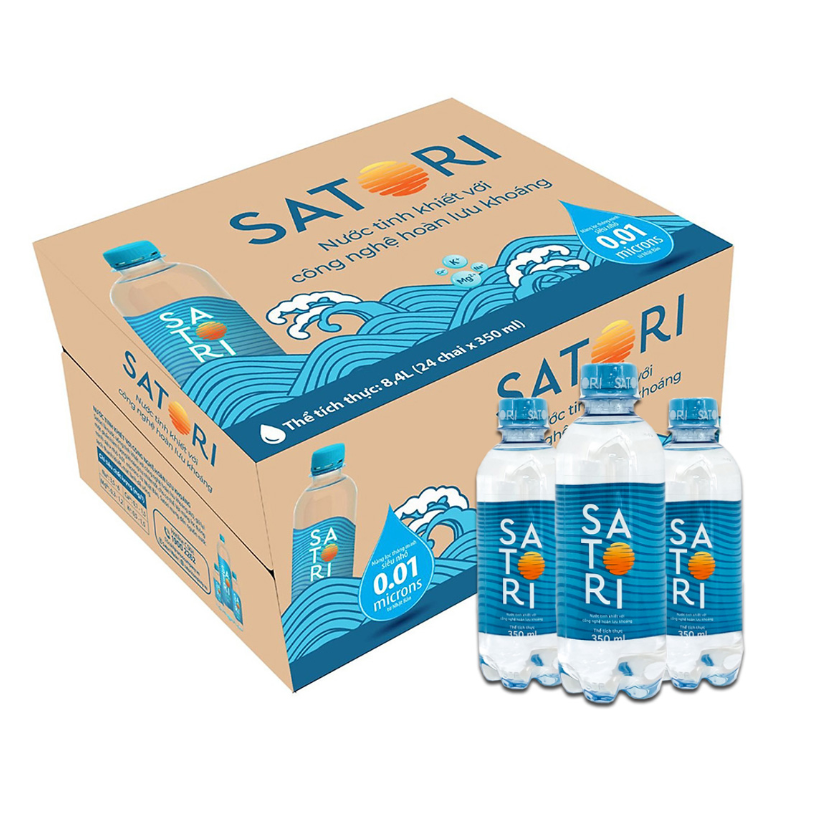 Nước tinh khiết Satori chai 350ml 24 chai (10)