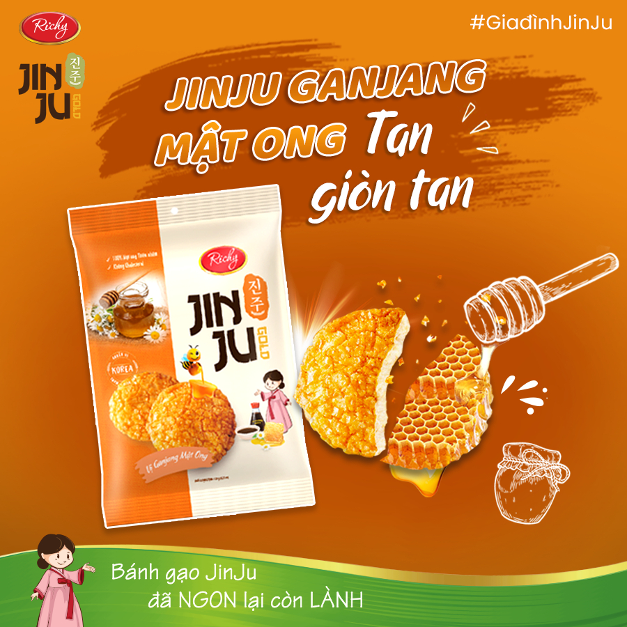 Bánh gạo JINJU Mật ong 100gx20